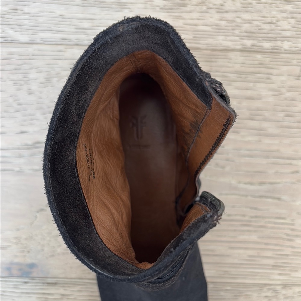 FRYE faded black suede western boot - Picture 5 of 8